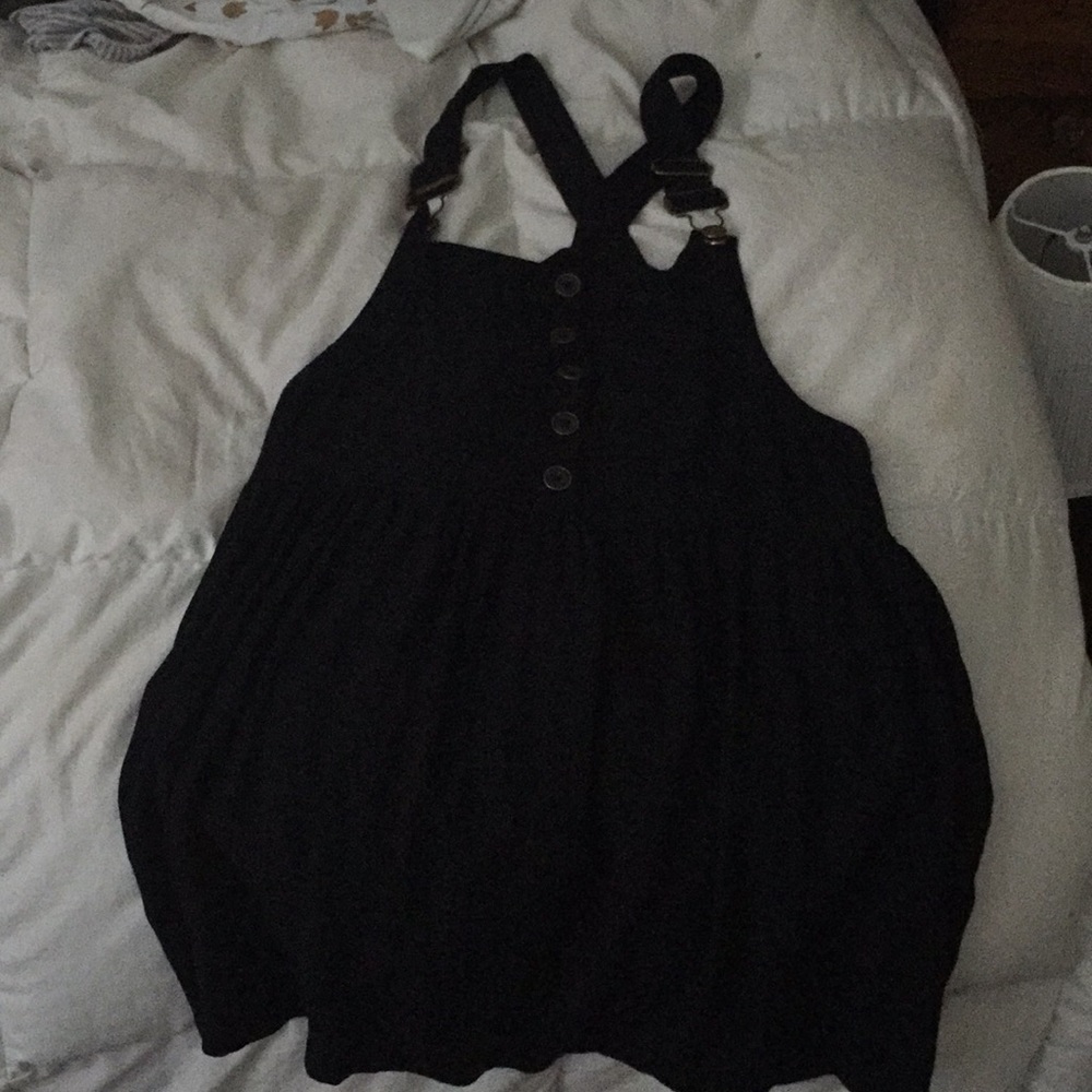 Black overall looking dress